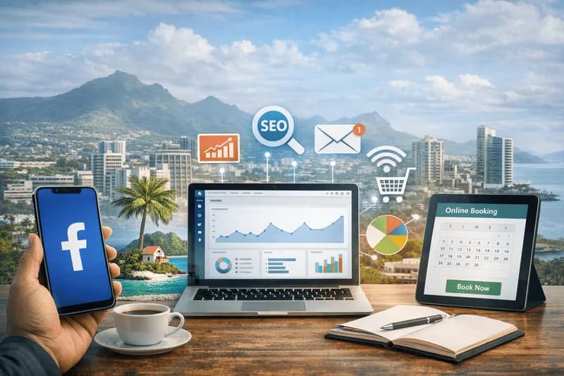 Pourquoi les entreprises de services à Maurice ont besoin de plus qu’une simple page Facebook